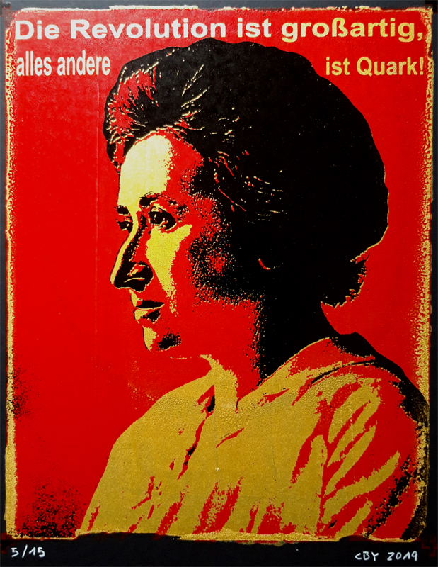 Rosa Luxemburg Siebdruck cby art